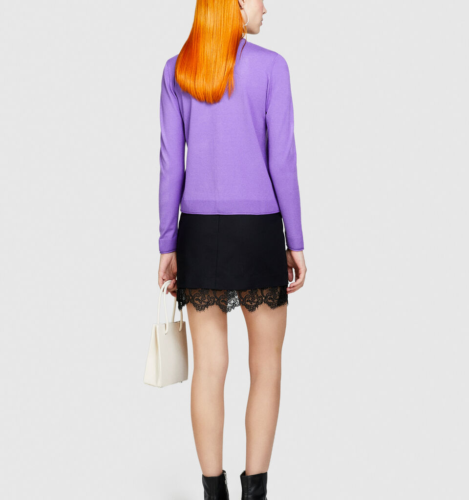 Regular fit cardigan - women's cardigans - Lilac | Sisley image number 3